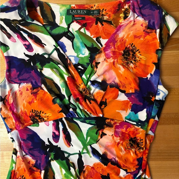 Lauren Ralph Lauren Cocktail Dress Floral Midi - Picture 3 of 11